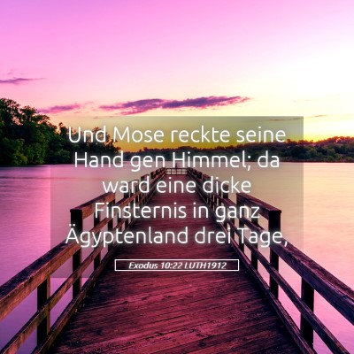 Picture 05 - Exodus 10:22 LUTH1912 - Und Mose reckte seine Hand gen Himmel; da ward - Bible Verse Picture