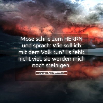 Picture 05 - Exodus 17:4 LUTH1912 - Mose schrie zum HERRN und sprach: Wie soll ich - Bible Verse Picture