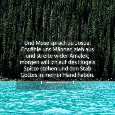 Picture 05 - Exodus 17:9 LUTH1912 - Und Mose sprach zu Josua: Erwähle uns Männer, - Bible Verse Picture