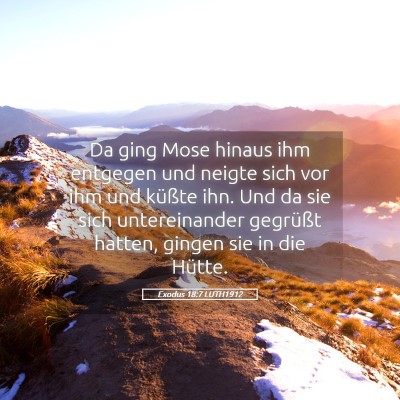 Picture 05 - Exodus 18:7 LUTH1912 - Da ging Mose hinaus ihm entgegen und neigte sich - Bible Verse Picture