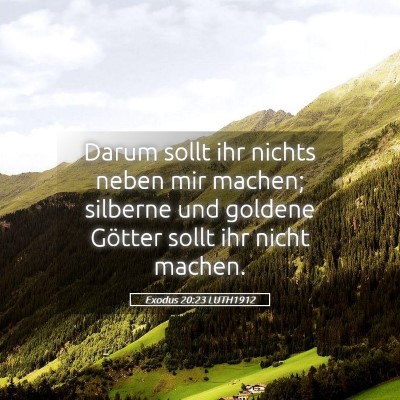 Picture 05 - Exodus 20:23 LUTH1912 - Darum sollt ihr nichts neben mir machen; silberne - Bible Verse Picture