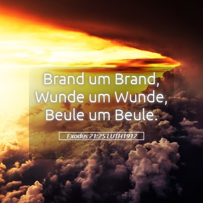 Picture 05 - Exodus 21:25 LUTH1912 - Brand um Brand, Wunde um Wunde, Beule um - Bible Verse Picture
