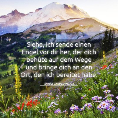 Picture 05 - Exodus 23:20 LUTH1912 - Siehe, ich sende einen Engel vor dir her, der - Bible Verse Picture
