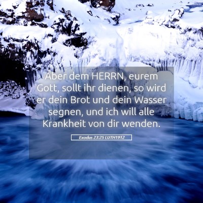 Picture 05 - Exodus 23:25 LUTH1912 - Aber dem HERRN, eurem Gott, sollt ihr dienen, so - Bible Verse Picture