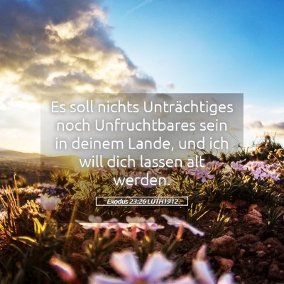 Picture 05 - Exodus 23:26 LUTH1912 - Es soll nichts Unträchtiges noch Unfruchtbares - Bible Verse Picture