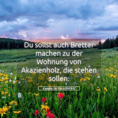 Picture 05 - Exodus 26:15 LUTH1912 - Du sollst auch Bretter machen zu der Wohnung von - Bible Verse Picture