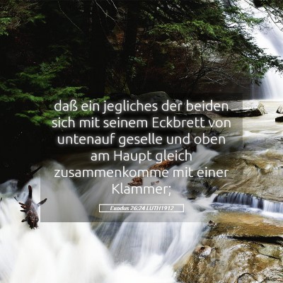 Picture 05 - Exodus 26:24 LUTH1912 - daß ein jegliches der beiden sich mit seinem - Bible Verse Picture