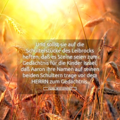 Picture 05 - Exodus 28:12 LUTH1912 - Und sollst sie auf die Schulterstücke des - Bible Verse Picture