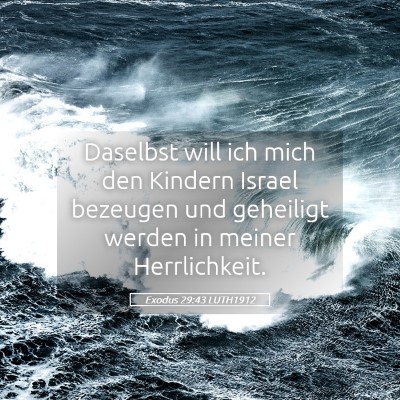 Picture 05 - Exodus 29:43 LUTH1912 - Daselbst will ich mich den Kindern Israel - Bible Verse Picture
