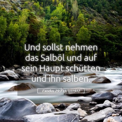 Picture 05 - Exodus 29:7 LUTH1912 - Und sollst nehmen das Salböl und auf sein Haupt - Bible Verse Picture