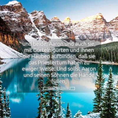 Picture 05 - Exodus 29:9 LUTH1912 - und beide, Aaron und auch sie, mit Gürteln - Bible Verse Picture