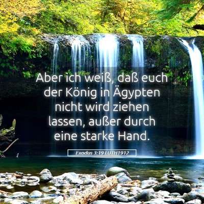 Picture 05 - Exodus 3:19 LUTH1912 - Aber ich weiß, daß euch der König in Ägypten - Bible Verse Picture