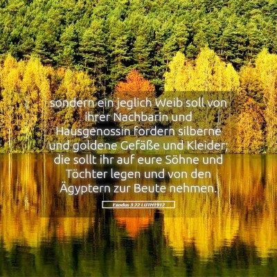 Picture 05 - Exodus 3:22 LUTH1912 - sondern ein jeglich Weib soll von ihrer Nachbarin - Bible Verse Picture