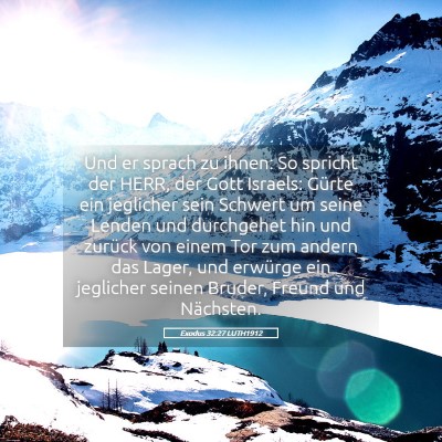 Picture 05 - Exodus 32:27 LUTH1912 - Und er sprach zu ihnen: So spricht der HERR, der - Bible Verse Picture