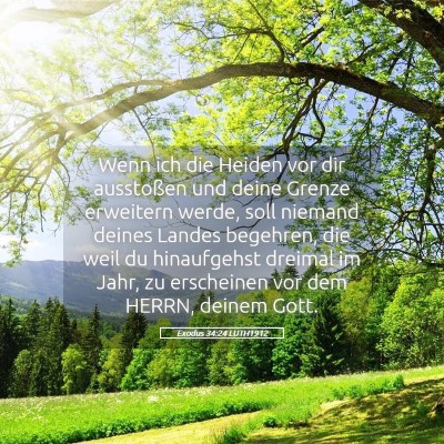Picture 05 - Exodus 34:24 LUTH1912 - Wenn ich die Heiden vor dir ausstoßen und deine - Bible Verse Picture