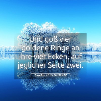 Picture 05 - Exodus 37:3 LUTH1912 - Und goß vier goldene Ringe an ihre vier Ecken, - Bible Verse Picture