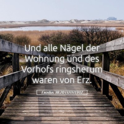 Picture 05 - Exodus 38:20 LUTH1912 - Und alle Nägel der Wohnung und des Vorhofs - Bible Verse Picture