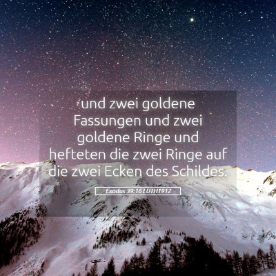 Picture 05 - Exodus 39:16 LUTH1912 - und zwei goldene Fassungen und zwei goldene Ringe - Bible Verse Picture