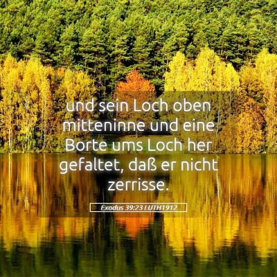 Picture 05 - Exodus 39:23 LUTH1912 - und sein Loch oben mitteninne und eine Borte ums - Bible Verse Picture