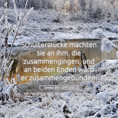 Picture 05 - Exodus 39:4 LUTH1912 - Schulterstücke machten sie an ihm, die - Bible Verse Picture
