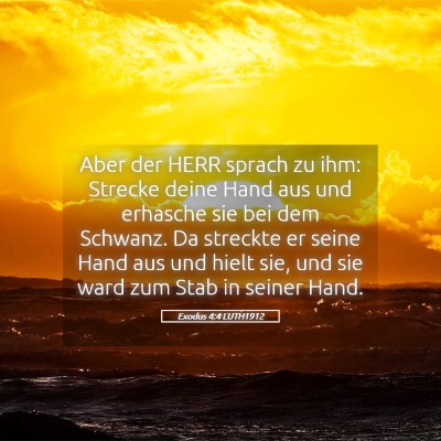 Picture 05 - Exodus 4:4 LUTH1912 - Aber der HERR sprach zu ihm: Strecke deine Hand - Bible Verse Picture