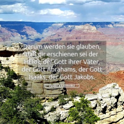 Picture 05 - Exodus 4:5 LUTH1912 - Darum werden sie glauben, daß dir erschienen sei - Bible Verse Picture