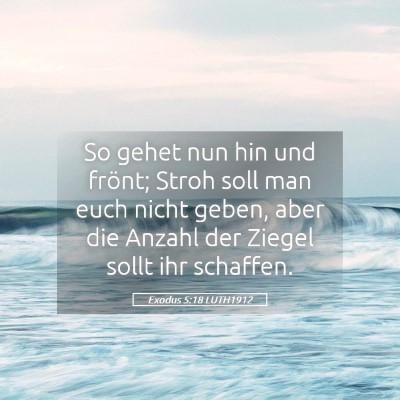 Picture 05 - Exodus 5:18 LUTH1912 - So gehet nun hin und frönt; Stroh soll man euch - Bible Verse Picture
