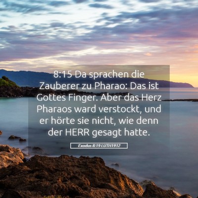 Picture 05 - Exodus 8:19 LUTH1912 - 8:15 Da sprachen die Zauberer zu Pharao: Das ist - Bible Verse Picture