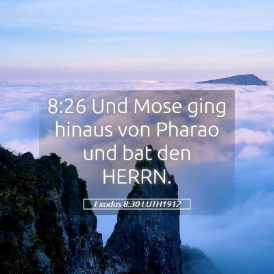 Picture 05 - Exodus 8:30 LUTH1912 - 8:26 Und Mose ging hinaus von Pharao und bat den - Bible Verse Picture