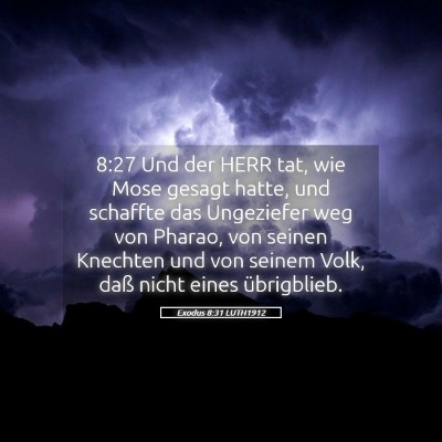 Picture 05 - Exodus 8:31 LUTH1912 - 8:27 Und der HERR tat, wie Mose gesagt hatte, und - Bible Verse Picture