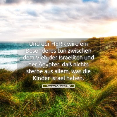 Picture 05 - Exodus 9:4 LUTH1912 - Und der HERR wird ein Besonderes tun zwischen dem - Bible Verse Picture