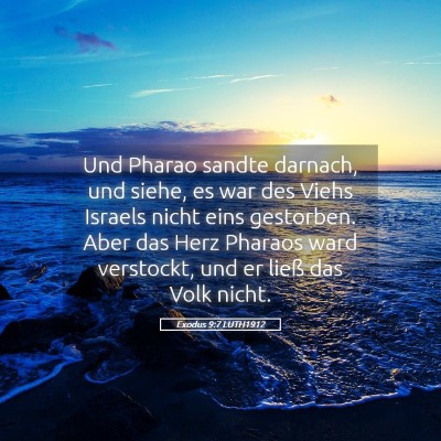 Picture 05 - Exodus 9:7 LUTH1912 - Und Pharao sandte darnach, und siehe, es war des - Bible Verse Picture
