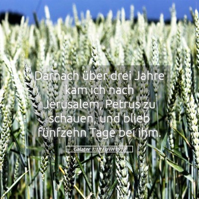 Picture 05 - Galater 1:18 LUTH1912 - Darnach über drei Jahre kam ich nach Jerusalem, - Bible Verse Picture