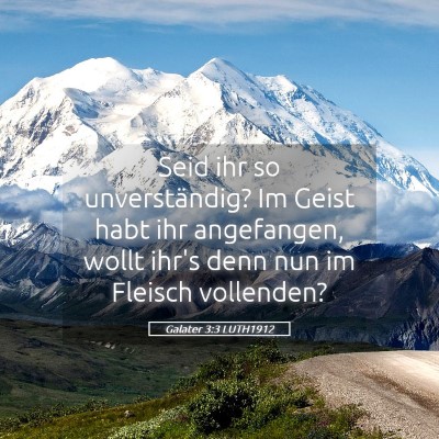 Picture 05 - Galater 3:3 LUTH1912 - Seid ihr so unverständig? Im Geist habt ihr - Bible Verse Picture