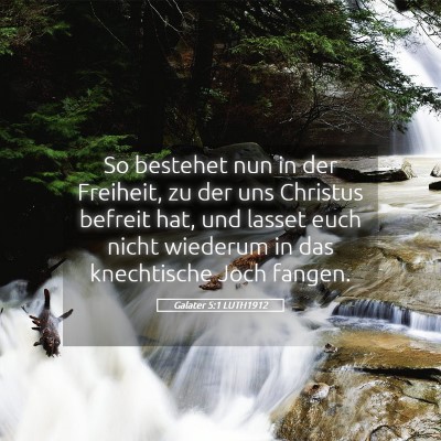 Picture 05 - Galater 5:1 LUTH1912 - So bestehet nun in der Freiheit, zu der uns - Bible Verse Picture