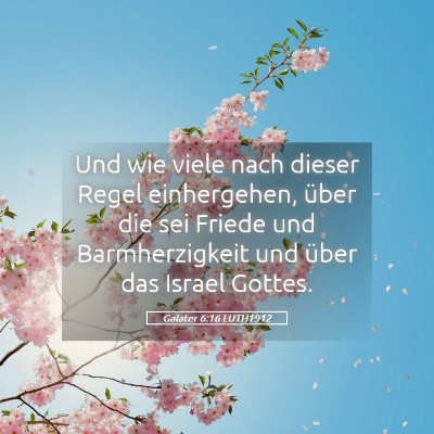 Picture 05 - Galater 6:16 LUTH1912 - Und wie viele nach dieser Regel einhergehen, - Bible Verse Picture