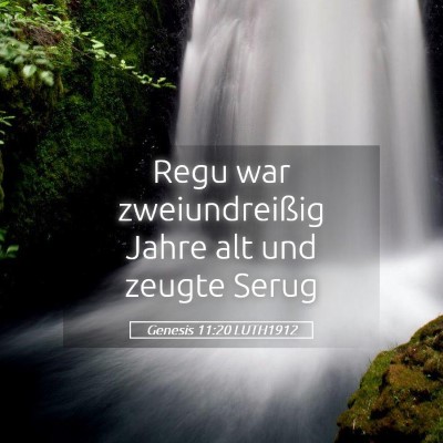 Picture 05 - Genesis 11:20 LUTH1912 - Regu war zweiundreißig Jahre alt und zeugte - Bible Verse Picture
