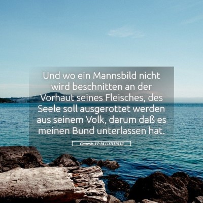 Picture 05 - Genesis 17:14 LUTH1912 - Und wo ein Mannsbild nicht wird beschnitten an - Bible Verse Picture