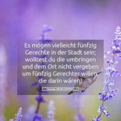 Picture 05 - Genesis 18:24 LUTH1912 - Es mögen vielleicht fünfzig Gerechte in der - Bible Verse Picture