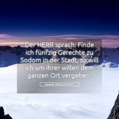 Picture 05 - Genesis 18:26 LUTH1912 - Der HERR sprach: Finde ich fünfzig Gerechte zu - Bible Verse Picture