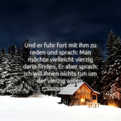 Picture 05 - Genesis 18:29 LUTH1912 - Und er fuhr fort mit ihm zu reden und sprach: Man - Bible Verse Picture
