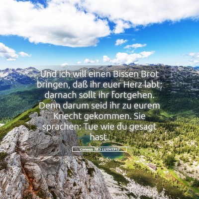 Picture 05 - Genesis 18:5 LUTH1912 - Und ich will einen Bissen Brot bringen, daß ihr - Bible Verse Picture