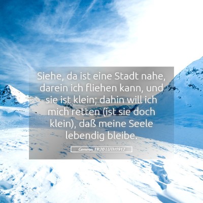 Picture 05 - Genesis 19:20 LUTH1912 - Siehe, da ist eine Stadt nahe, darein ich fliehen - Bible Verse Picture