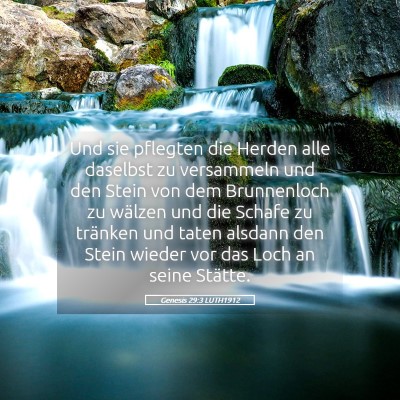 Picture 05 - Genesis 29:3 LUTH1912 - Und sie pflegten die Herden alle daselbst zu - Bible Verse Picture