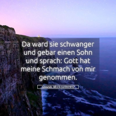 Picture 05 - Genesis 30:23 LUTH1912 - Da ward sie schwanger und gebar einen Sohn und - Bible Verse Picture