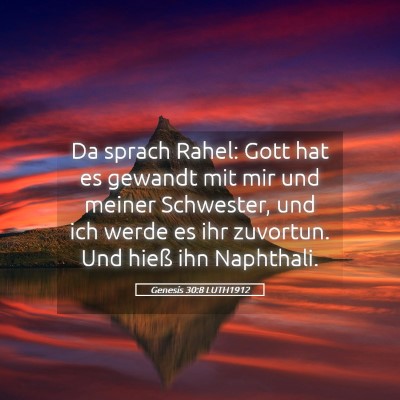 Picture 05 - Genesis 30:8 LUTH1912 - Da sprach Rahel: Gott hat es gewandt mit mir und - Bible Verse Picture