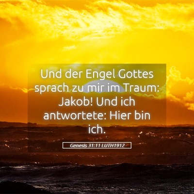 Picture 05 - Genesis 31:11 LUTH1912 - Und der Engel Gottes sprach zu mir im Traum: - Bible Verse Picture