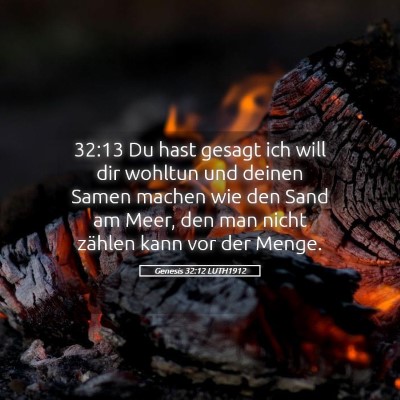 Picture 05 - Genesis 32:12 LUTH1912 - 32:13 Du hast gesagt ich will dir wohltun und - Bible Verse Picture