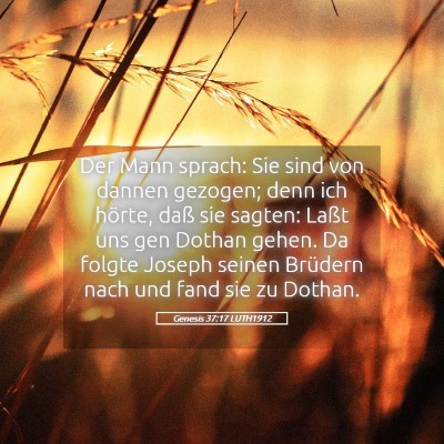 Picture 05 - Genesis 37:17 LUTH1912 - Der Mann sprach: Sie sind von dannen gezogen; - Bible Verse Picture