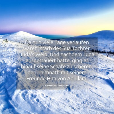 Picture 05 - Genesis 38:12 LUTH1912 - Da nun viele Tage verlaufen waren, starb des Sua - Bible Verse Picture